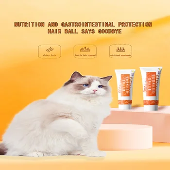 Pet Nutrition Cream Odstránenie Chĺpkov Loptu 120 g Mačiatko Čistenie Tráviaceho Klimatizácia Nutričné Zdravotné Produkty