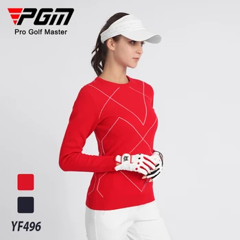 PGM Golf dámske Dlhý Rukáv Sveter Jesenné a Zimné Oblečenie Studenej Dôkaz Teplé Kolo Krku Dizajn Bežné Všestranný YF496