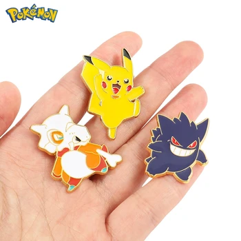 Pokémon Pikachu Anime Kovové Smalt Brošňa Odznaky na Batoh Oblečenie Klope Bundy Džínsy Príslušenstvo Šperky, Dekorácie, Darčeky