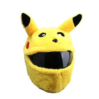 Pokémon Pikachu Prilba Kryt Vhodný pre Motorky Plnú Tvár Prilba Luxusný Ochranný Kryt Prilba Dekorácie Anime Príslušenstvo