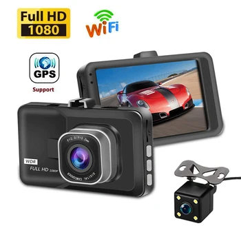 Pomlčka Cam WiFi 1080P Full HD Auto DVR Vozidla Fotoaparát Disk videokamery Nočné Videnie Auto Dashcam GPS Black Box Auto Príslušenstvo
