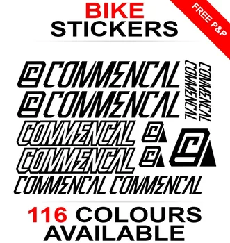 Pre 1Set Commencal obtlačky samolepky hárok (cyklistika, mtb, bmx, cestných, bicykel) die-cut logo Auta Styling