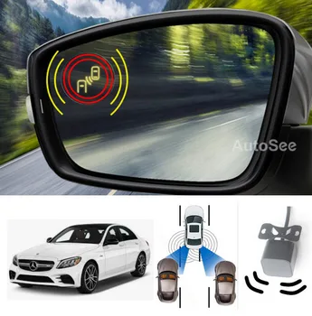 pre Benz MB pre Mercedes C trieda w204 w205 w206 zmene jazdného Pruhu Zrkadlo svetlo výstražné 77Ghz senzor BSD BSM RCTA blind spot detection,