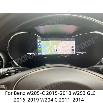 Pre Benz W205-C 2015-2018 W253 GLC 2016-2019 W204 C 2011-2014 LCD Panel Panel Virtuálny Kokpit Digitálny Rýchlomer Klastra