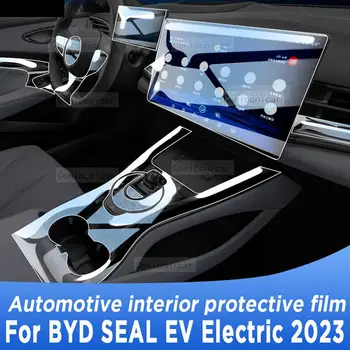 Pre BYD TESNENIE EV Elektrické 2023 Prevodovka Paneli Navigácie Automobilový priemysel Interiér TPU Ochranný Film Kryt Anti-Scratch Sticken