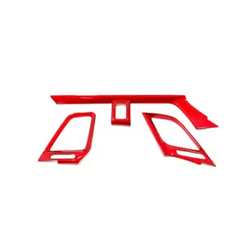 Pre Honda Civic 10. 2016 2017 ABS Matný/Červená styling Príslušenstvo-Predné Air vent zásuvky Tabuli konzoly rám orezania Kryt