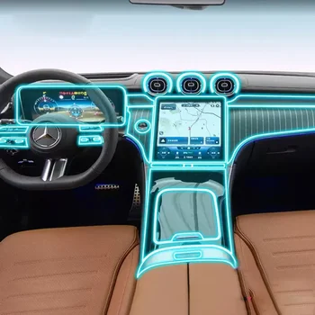 Pre Mercedes-Benz GLC W254 2023 Interiéru Vozidla Film Tabuli klavír rada Shift stredovej konzoly Anti-scratch transparentné TPU Film