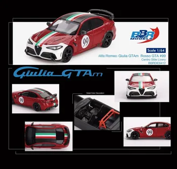 **Pre Predaj** BBR 1:64 Giulia GTAm Rosso GTA #99 Diecast Diorama Auto Model Kolekcie Miniatúrne Carro