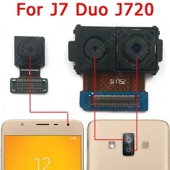 Pre Samsung Galaxy J7 Duo J720 Predné, Zadné, Zobrazenie Späť Do Fotoaparátu Čelnej Hlavný Fotoaparát Modul Flex Výmena Náhradných Dielov