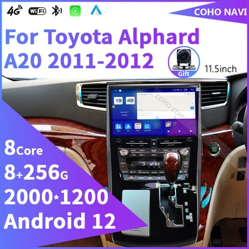 Pre Toyota Alphard A20 2011-2012 2000*Rozlíšenie 1200 UIS7862s Octa-core 8+256G vodičov CarPlay Auto Multimediálne Rádio hrať