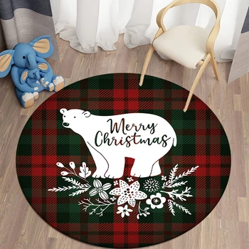 Prehoz Vianočné kolo koberce, rohože obývacia izba koberec, polyester koberec darček oblasti roztomilý koberec pre spálňa, detská izba decor