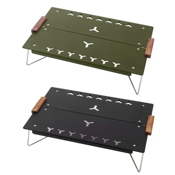 Prenosný Skladací Stôl Mini Stôl Hliníkovej Zliatiny Potreby Na Kempovanie Tabuľky Trvanlivé