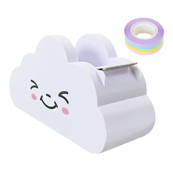 Pásky Dávkovač Washi Rainbow Papier Rolka Držiak Na Stôl Roztomilý Desktop Úrad Cloud Rezanie Maskovanie Lepidlo Cartoon Dodávky Stroj