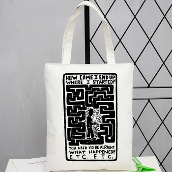 radiohead nákupní taška recyklovať taška bolsa plátno bolsas de tela bavlna shopper taška handričkou ecobag tote opakovane sacolas