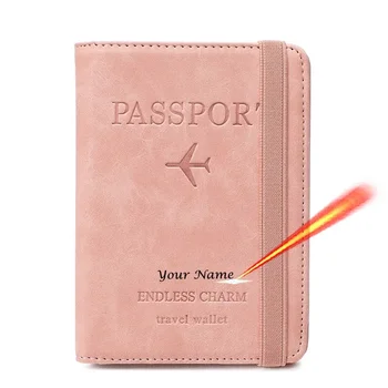 Rfid Cestovné Peňaženky Osobné Meno Pas Zahŕňa Funkčné Kryty pre cestovný Pas Knihy