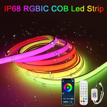 RGBIC LED Pásy Svetla, Vodotesný IP68 Adresný LED Pásy Sen Farba KLASU Pásy Svetlo Vonkajšie Farebné Bazén Pásy, Osvetlenie