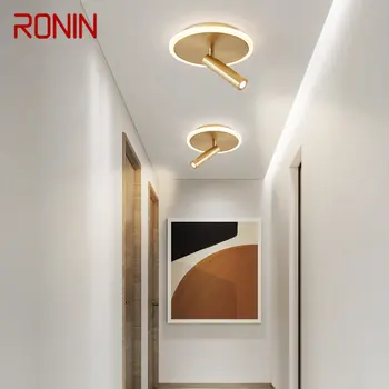 RONIN Nordic Mosadz Svietidlá Stropné LED Modernej Jednoduchosti Zlato Otočná Reflektory pre Domáce Verandu Uličkou Výzdoba Osvetlenie