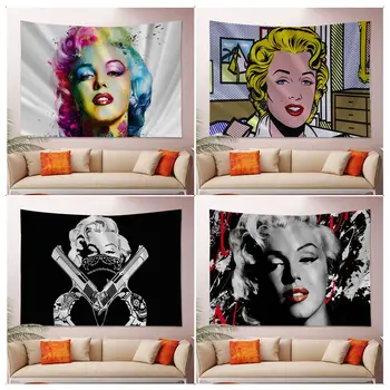 Sexy Marilyn Monroe Gobelín Art Tlač Indickej Buddha Dekorácie Čiar České Hippie Domova