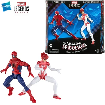 [Skladom] Hasbro Marvel Legendy Série 60. Výročie Spider-Man a Spinneret 2-Pack 6-Palcový Anime Akcie Obrázok Model Hračky
