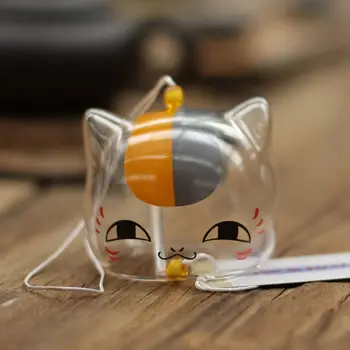 Sklo Mačka Vzor Veterné Zvonkohry Tvorivé Japonský Mačka Prívesok Domov Garden Visí Dekor DIY Darček