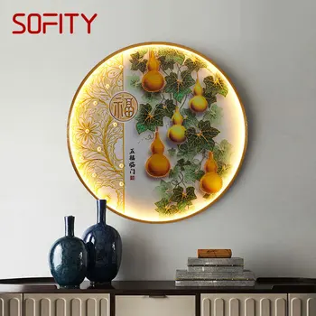 SOFITY Moderné Nástenné Obrázok Svetlo LED Čínsky Štýl, Tvorivé Krytý Sconces pre Domáce Obývacej Izby, Spálne, Chodby, Dekor
