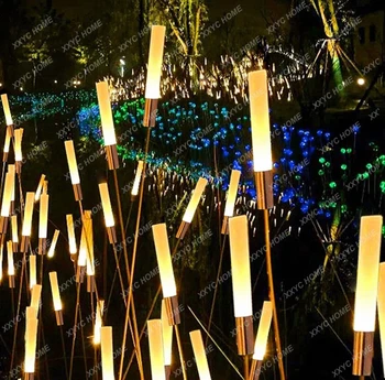 Solárne LED Reed Lampy Vonkajšie Nepremokavé Krajiny Nádvorie Park Trávnik Lampa