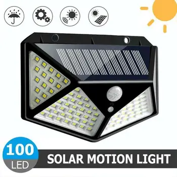Solárny exteriérový vodotesný LED nástenné svietidlo, ľudské snímanie lampa, nádvorie nástenné svietidlá a lampy, solárne pouličné lampy solárne