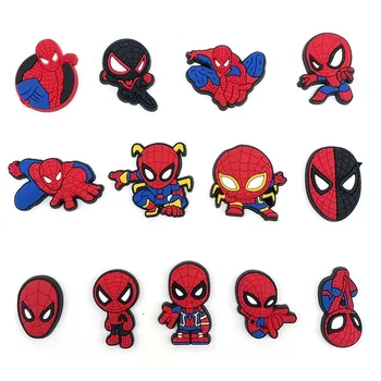 Spider-Man Obuvi, kľúčové tlačidlá pre Crocs Cartoon Obuvi, Dekorácie pre Dreváky Sandále, Topánky Príslušenstvo pre Dospievajúce Deti Darček k Narodeninám