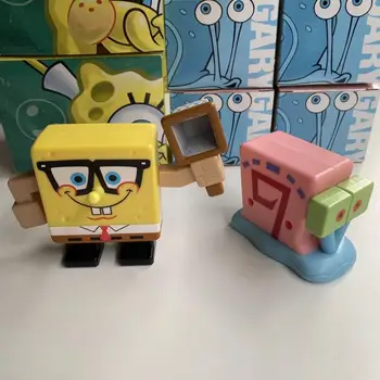 Spongebobs Ozdoby Burger King Ploche Auto Dekorácie, Remeselné Karikatúra Roztomilý Anime Hračky pre Dievča, Darček k Narodeninám