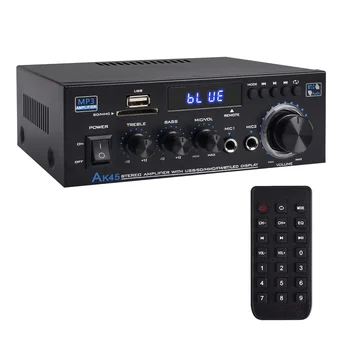 Stereo Audio Zosilňovač Prijímač,Bluetooth 5.0 Zvuk, Reproduktor,Zosilňovač, FM Rádio,Domáce Kino Audio Stereo Systém-UK Plug