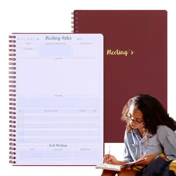 Stretnutie Notebook 60 Strán Hrubé B5 Veľkosť Cievky Špirála Notebook Stretnutie Plánovač Stretnutie Minút Notebook Pre Podnikanie Práce