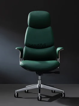 Svetlo Luxusné Originálne Kožené Executive Chair Office Home Rotujúce Dlhodobé Sedenie Pohodlné Operadlo Stoličky