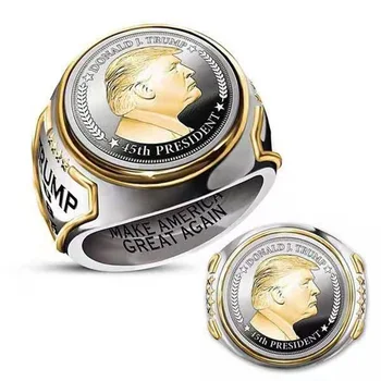 Trump Krúžok, ABY AMERIKA SKVELÉ OPÄŤ Engrave Krúžok Americký Prezident Fanúšikov Unisex Cool Módne Šperky Krúžok