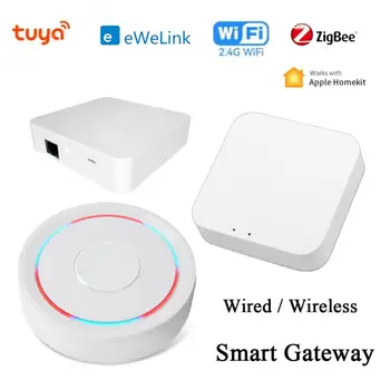 Tuya/eWelink Zigbee Smart Bránou Hub Káblové/Bezdrôtové Smart Home Most Inteligentný Život na Diaľkové Ovládanie Zigbee Podpora Protokolu Homekit