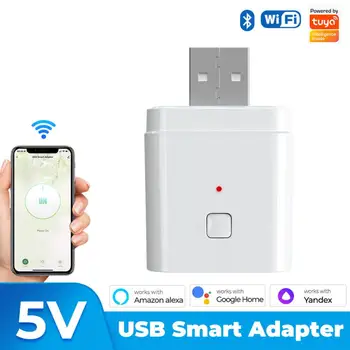 Tuya Smart WiFi, Micro USB Adaptér Prepínač 5V Mini USB Napájací Adaptér, Smart Život Ovládanie Práce s Alexa Google Yandex alice