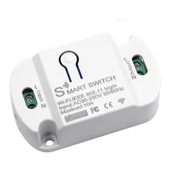 Tuya Wifi Smart Switch 10A Bezdrôtový Časovač Smart Home LED Svetlo Voice Control Automation Modul