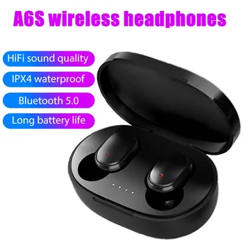 TWS Bluetooth Slúchadlá Bezdrôtové Slúchadlá Stereo Zvuk Zrušenie Slúchadlá s Mikrofónom Bezdrôtový Bluetooth Headset A6S