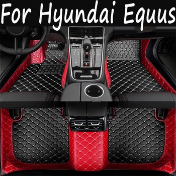 Umelé Kože Vlastné Auto Podlahové Rohože pre Hyundai Equus 5 Sedadla 2010-2017 Interiérové Detaily Auto Príslušenstvo