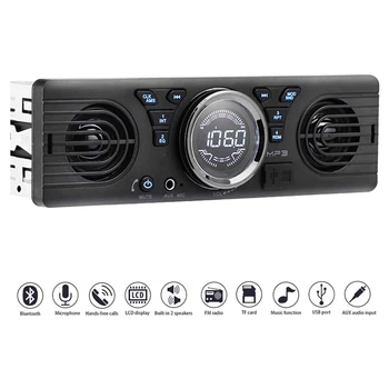 Univerzálny 1 Din 12 V V palubnej doske Auta, Rádio Audio Prehrávač, Vstavaný Reproduktor 2 Stereo FM Podpora Bluetooth S USB/TF Karty Port