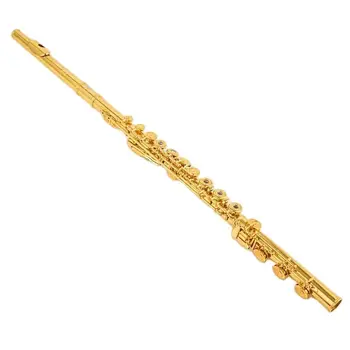 USA Powell PS705 Flauta Profesionálne Cupronickel Otváracie Tlačidlo C 17 Otvor Flauta 18k Zlatom Hudobné Nástroje S puzdrom