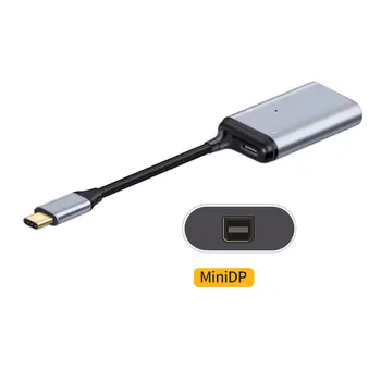 USB-C Typ C na Displayport Monitor Converter Adaptér 4K 2K 60hz s Samica PD, Napájací Port