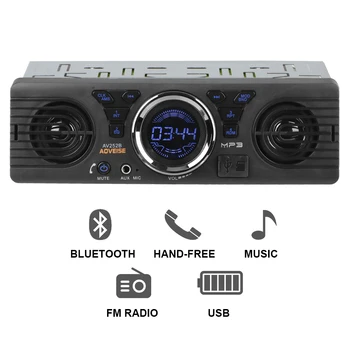 USB TF Karty, Auto Rádio, Bluetooth Hands-free AUX Vstup, Zabudované 2 Reproduktory Digitálne Hodiny 1 Din MP3 Prehrávač, FM Audio