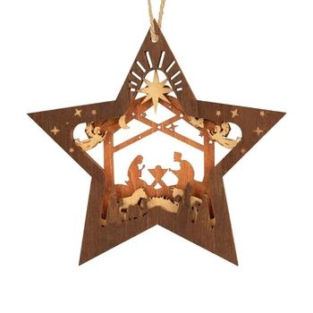 Vianočné Hviezdy Scény Ornament Nádherné Vianoce Stromu Visí Slávnostné Dekorácie