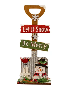Vianočné Snehuliak drevenú lopatu dekorácie vnútorné a vonkajšie okno scénu, rekvizity dovolenku dekorácie