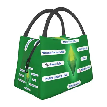 Vlastné Sims Zábavné Rodinného Života Obed Tašky Ženy Chladnejšie Tepelne Izolované Obed Box pre Prácu Pinic alebo Cestovné lunchbag