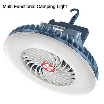 Vonkajšie Prenosné Multifunkčné Camping Svetlo S Ventilátorom Stan Svetlo Noc Trhu Kút Nabíjateľná LED Vodotesný Camping Svetlá