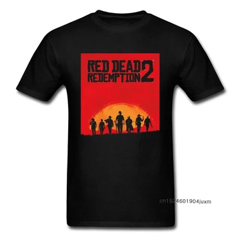 Wild Hráč Topy & Tees Red Dead Redemption 2 T Shirt Pre Mužov, tričko, Krátky Rukáv, Čierna Tričko Vlastné Spoločnosti Street Wear XS