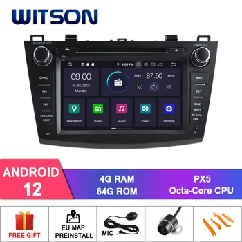 WITSON Android 12 autorádia GPS NA MAZDA 3 2010 2011 Auto Multimediálne Stereo Audio GPS Navigácie DVD Video Carplay