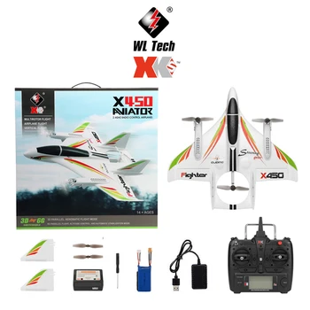 WLtoys XK X450 RC Lietadlo 6CH Striedavé Rovine 2.4 G Rádiové Ovládanie Vetroň s Pevnými krídlami Diaľkové Ovládanie Lietadla 3D/6 G RC Vrtuľníky