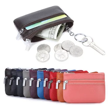 Wristlet Peňaženky pre Ženy Mince Kabelku Luxusné Originálne Kožené listových kabeliek, Dámy Peniaze z Kreditnej Karty Keychain Držiteľ Krátke Peňaženky